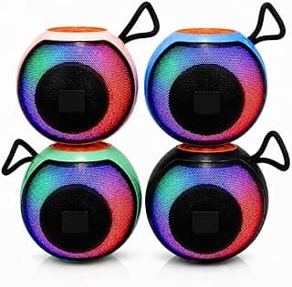 Subwoofer Bluetooth Speaker, Portable Wireless Subwoofer with RGB LED Light and AUX Port for Mobile Phones, TV, Tablets, Computers (Multicolor)