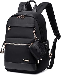 Women's Lightweight Waterproof Backpack for Work and Travel, Premium Oxford Laptop Backpack Fits Up to 14 Inch Laptop, Multi-Pocket Casual Daypack with Detachable Pouch CB00960