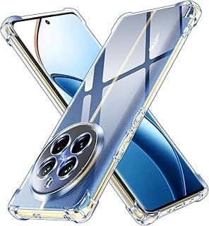 Cover for Realme 12 PRO 5G / Realme 12 PRO Plus 5G, Transparent Shockproof Case for Shock Absorption with Bumper in Soft TPU, Thin Soft Silicone TPU Protective Case