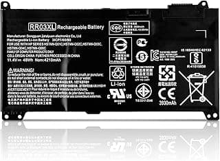 بطارية لاب توب RR03XL لأجهزة HP ProBook 430، 440، 450، 455، 470 G4 وسلسلة MT20، HSTNN-PB6W، HSTNN-LB71، HSTNN-Q01C، 851477-421، 851477-541، 851610-850، 8516610-855، 11.4 فولت و48 وات/ ساعة من اكي