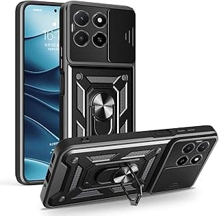 Case Cover Shock resistant Sliding CamShield TPU + PC Compatible with Honor X5b / Honor X5b Plus (Black)