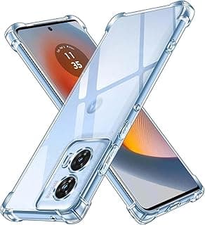Case Compatible with Motorola Moto Edge 50 Fusion Silicone Transparent TPU Four Corner Shockproof Drop Protection Cover with Strong Protection Against Scratches and Dust