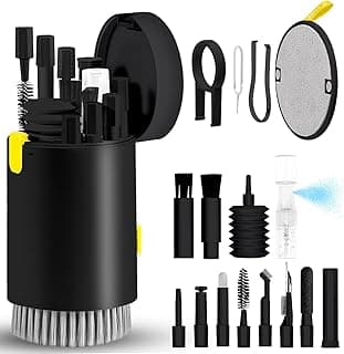 20-in-1 Electronics Cleaning Kit, Multifunction Keyboard Cleaning Brush & Earbuds Cleaning Tool Set for AirPods, Laptop, Phone, Camera, Tablet, Monitor & Electronic Devices – Black