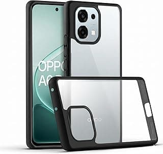 Compatible with OPPO A6 Pro 4G/5G Case Transparent, Military-Grade Shockproof Anti-Yellowing, Slim Protective Phone Case Full Bumper Cover - Black