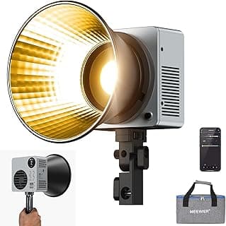 كشاف إضاءة فيديو LED بقوة 80 وات من NEEWER مع بطارية 72Wh وشحن سريع 100W PD، تحكم عبر التطبيق و2.4G، إضاءة COB محمولة ثنائية اللون، CRI95+، موديل HB80B