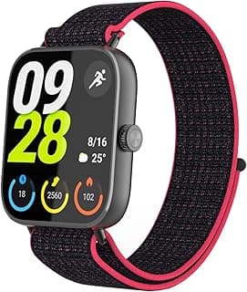 حزام نايلون Dl3 Mobilak لساعة Redmi Watch 4/Redmi Watch 5/شاومي Smart Band 8 Pro/Band 9 Pro، سوار مرن جيد التهوية للرجال والنساء، حزام بديل رياضي قابل للتعديل