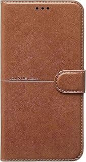 For Infinix Hot 50i / Infinix Smart 9 Inch Leather Magnetic Closure Back Cover - M7molge Brown