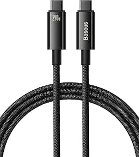 USB C Cable, 240W PD 5A Fast Charging USBC to USBC Cable, Zine Alloy Nylon Braided Type C Charger Cord for iPhone 16 15 Pro/Plus/Pro Max, MacBook, iPad Pro/Mini, Samsung S23/S22+ (3.3ft)