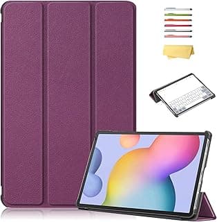 Covers Case for Samsung Galaxy Tab S8 Plus/S8+/S7 FE/S7+ Tablet (SM-X800/X806/T730/T733/T736/T738/T970/T975/T976) Trifold Ultra Thin Stand [Auto Sleep/Wake] Cover, Purple