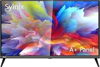 تلفزيون اي كاست بدون إطار ليد HD مقاس 32 بوصة من ساينيكس، لوحة A+ مع ريسيفر مدمج، أسود - 32E61M-S