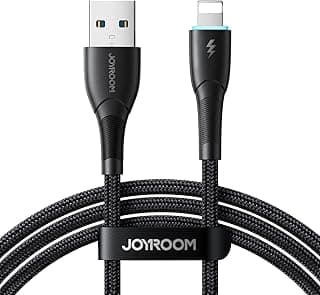 SA32-AL3 Starry Series 3A Fast Charging Cable USB-A to Lightning Data & Charging Cable 1 Meter Durable Design for iPhone & iPad - Black