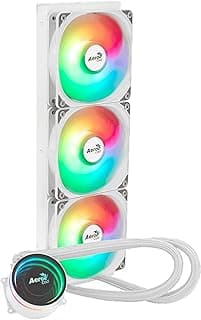 AeroCool Oasis L360 ARGB AIO Liquid CPU Cooler, TDP 300W, 360mm Radiator, Mirage Design with ARGB Lighting, 3x120mm ARGB Fans, Intel LGA 1700, 1200, 115X, 2066, 1366, AMD AM5/AM4 Sockets - White