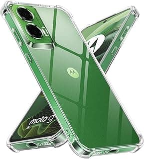 جراب شفاف لهاتف موتورولا Moto G35 5G، زوايا هوائية مقاومة للصدمات من السيليكون الناعم، جراب حماية شفاف غير قابل للاصفرار ومضاد للخدش (6.72 بوصة)