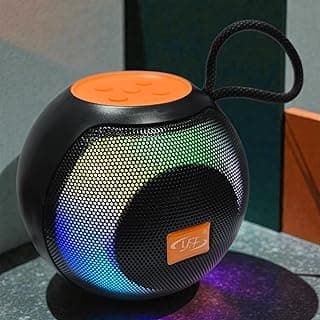 مكبر صوت بلوتوث فرعي YF-811 ، مكبر صوت لاسلكي محمول بإضاءة ليد RGB ومنفذ AUX , USB , Micro SD وراديو اف ام بطارية قابلة لإعادة الشحن , مكبر صوت بلوتوث لاسلكي محمول (اسود)
