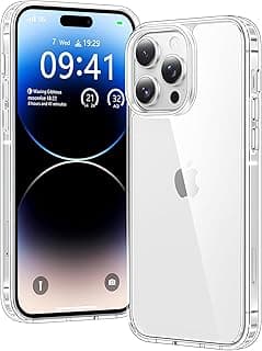 جراب شفاف لهاتف iPhone 14 Pro Max، نحيف جداً، غطاء TPU مقاوم للصدمات، مضاد للاصفرار، شفاف كريستالي، جراب هاتف لـ ابل iPhone 14 Pro Max - شفاف