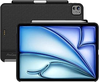 جراب ProCase متوافق مع Magic Keyboard لجهاز آيباد اير 11 بوصة 2024 M2، آيباد اير 5/4، آيباد برو 11، غطاء مغناطيسي رفيع مع حامل قلم [الكيبورد غير متضمن] - لون أسود