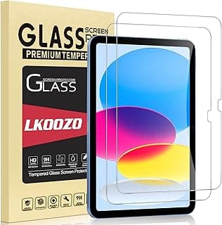 Pack of 2 Screen Protectors for iPad 10th Generation 2022 10.9 Inch Tempered Glass with Frame Installation Aid, HD Screen Protector, Scratch-Resistant