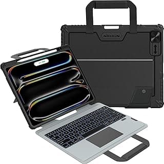 Magic Keyboard for iPad Pro 13 inch M4 Case 2024, Handheld Case for iPad Pro 13 inch Case 2024 with Keyboard, Pencil Holder, Large Trackpad, 7 Colors Backlit, Camera Protection, Black