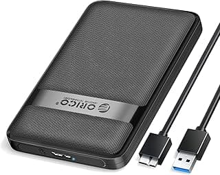 حاوية قرص صلب USB C 2.5 انش، بدون ادوات مطورة 6 جيجابايت في الثانية USB 3.1 الجيل الثاني الى ساتا 2.5 انش 7 ملم 9.5 ملم SSD هارد ديسك ماكس 6 تيرابايت، يدعم يو ايه اس بي، اسود (2577C3)