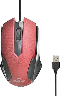 ماوس جيمنج Gamma M-62 بتصميم مذهل وحساسية عالية ودقة 800 DPI - أحمر في أسود