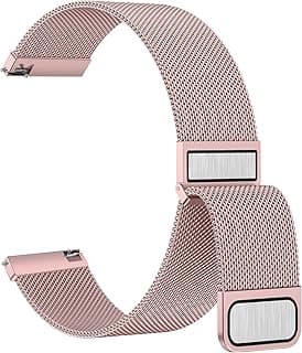 سوار Amzpas مقاس 22 مم لشاومي Redmi Watch 5 Active/5 Lite، حزام معدني ستانلس ستيل شبكي