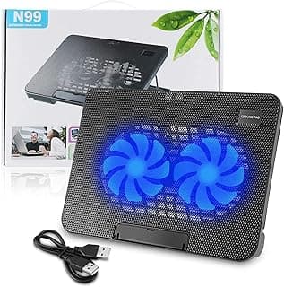 مروحة تبريد لاب توب مزودة بمنفذين USB مع حامل - N99