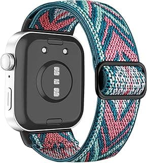 حزام نايلون متوافق مع ساعة هواوي Fit 4 / Fit 4 Pro/Fit 3، أحزمة نايلون مرنة وناعمة، قابلة للتعديل، رياضية ومقاومة للماء