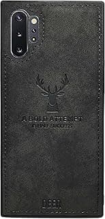 Digital Luxury Soft Texture Patterned TPU Cloth Protective Case For Samsung Galaxy Note 10 Plus (Black)