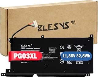 بطارية بليسيس 11.55 فولت 52.5 واط في الساعة PG03XL L48495-005 HSTNN-0B1I HSTNN-OB1I L48430-AC2 L48430-2C1 HSTNN-DB9G PG03 PG03XL PG03052 dk0000لاب توب 000000000000000 15-dkk 1000 15-dk2000، الليثيوم .