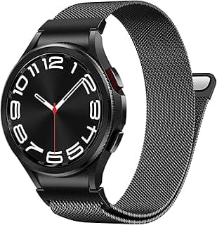 سوار معدني بدون فراغات من Dl3 Mobilak متوافق مع سامسونج Galaxy Watch 7 6 5 4 FE مقاس 40mm 44mm، Galaxy Watch 6 4 Classic مقاس 47mm 43mm 42mm 46mm/Watch 5 Pro مقاس 45mm، سوار ستانلس ستيل