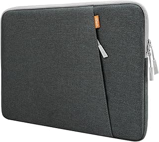 Laptop Sleeve for 13.3 Inch MacBook Air/Pro, 14 Inch MacBook Pro 2021 M1, 13-13.6 Inch Notebook, Waterproof Shockproof Pouch Bag with Pocket (Dark Grey)