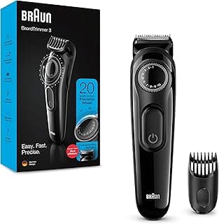 Beard trimmer BT3222 With Precision dial and 1 Comb, 20 Length Settings, Black