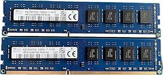 ذاكرة رام لأجهزة الكمبيوتر المكتبي DDR3 سعة إجمالية 16 جيجابايت (2 × 8 جيجابايت) من دايزن، نوع 2Rx8، سرعة PC3L-12800U، رقم الطراز HMT41GU6BFR8A-PB، بدون أكواد إضافية