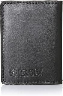 Matte Leather Bi-Fold Unisex Card Holder Wallet - Black