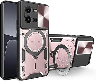 For Vivo V25 Armored Camera Shield Cover Camera Lend Protection, Built-in 360° (Rose Gold)