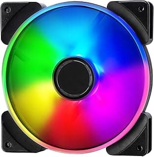 مروحة كمبيوتر صامتة Fractal Design Prisma AL-14 – 140 مم - تحكم PWM - ستة مصابيح LED - ARGB - محسنة للتشغيل الصامت - تدفق هواء عالي - محامل LLS - تقنية TripWire - RGB (عبوة من 3)