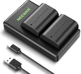 2 Pack 2400mAh LP-E6P/LP-E6NH/LP-E6N/LP-E6 Replacement Battery & USB Dual Charger, Compatible with Canon EOS R5 Mark II EOS R5 EOS R6 EOS R7 EOS R 5D II III IV 6D 6D II 7D 7D II 60D 70D 80D 90D