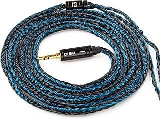 2m Long KZ ZS10 Pro IEM Earphones Cable, KBEAR ST16 Plus in Ear Monitor Cable, 16 Core 5N OCC Silver-Plated Headphone Extension Cords for CCZ Melody, Audiophile and Musician, Drummer(2pin, 3.5mm Plug)