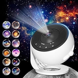 جهاز عرض جالكسي إصدار برو، جهاز عرض القبة السماوية 12 في 1 مع صورة HD، USB نوع C ال سي دي، دوران 360°، مؤقت، 4 أزرار تحكم من فلاي ايجل