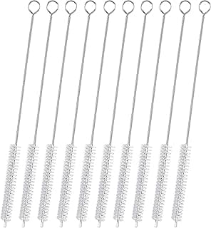 Straw Cleaner Brush Extra Long 12 inch, Extra Wide 12mm diam Straw Brushes for Cleaning Straws, Straw Cleaning Brush for Tubes, Water Bottle, Sippy Cup, Extra Long Straw Brush Set 10 Pack