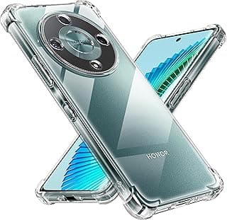 جراب قطعة واحدة لهاتف Honor Magic 6 Lite 5G / X9b، [وسادة هوائية مدمجة] جراب حماية TPU، نحيف جداً ومضاد للصدمات، يمنع الاصفرار، شفاف