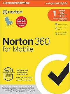 Norton LifeLock 360 Mobile 1 user | 1 device | 1 year [Digital Code]