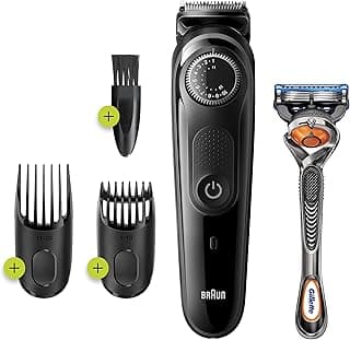 ماكينة حلاقة ذقن BT5242 مع قرص دقيق، 2 مشط وشفرة حلاقة Gillette Fusion5 ProGlide
