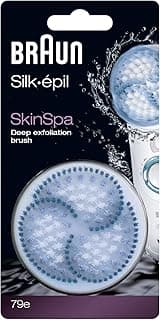 قطع غيار براون – رأس فرشاة تقشير عميق بديلة – متوافقة مع ماكينات إزالة الشعر براون Silk epil 7، Silk epil 9، Silk epil 9 Flex – تقشر البشرة بلطف، للاستخدام الجاف والمبلل – 79e Spa