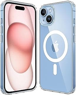Magsafe compatible case for iPhone 15 [6.1 Inch] - MagSafe PC & TPU Clear Phone Case Built in Magnets and raised edges to protect the camera cover for iPhone 15
