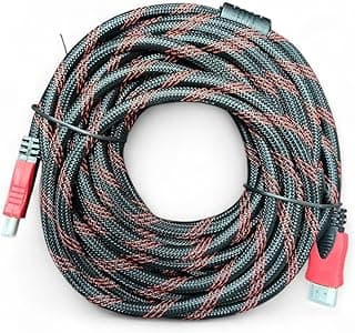10M Long Range HDMI Cable (33FT) – High-Speed Triple Shielded HDMI Cord with Full HD 1080P Support for Projectors, Conference Rooms, TVs, Gaming & Security Systems