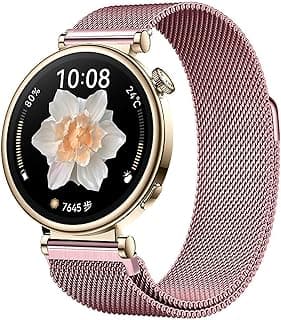 سوار لهواوي Watch GT 6 41mm/Watch5 42mm/GT 5 Pro 42mm/GT 5 41mm/GT4 41 mm/Garmin Venu 3S/Fossil Women's Gen 6، سوار معدني ميلانيزي مغناطيسي من الستانلس ستيل مقاس 18 مم