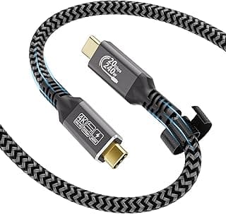 240W USB C to USB C cable 1m, USB C 3.2 Gen2x2 [PD3.1 48V/5A] USB C cable for fast charging, data transfer 20Gbps, USB 3.2 5K/4K cable@60Hz to i-Phone 16Pro/Max, Samsung Galaxy S24