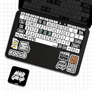 Keyboard stickers compatible with the majority of operating systems - Black & White style - SK/10