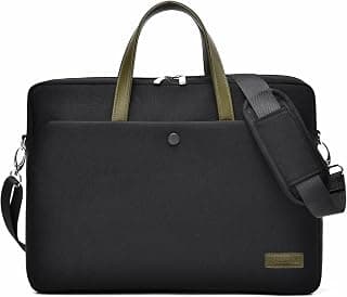 Rahala 15.6 Inch Laptop Bag for Men & Women, Waterproof Laptop Briefcase with Shoulder Strap, Multi-Compartment Business Messenger Bag, Protective Computer Sleeve for Work, Office & Travel, RAL827